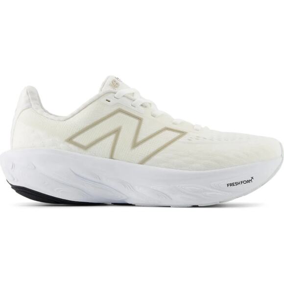 USED New Balance Womens Fresh Foam X1080 V14 Running Shoe,White/Gold/Sea Salt-11 - Picture 1 of 6
